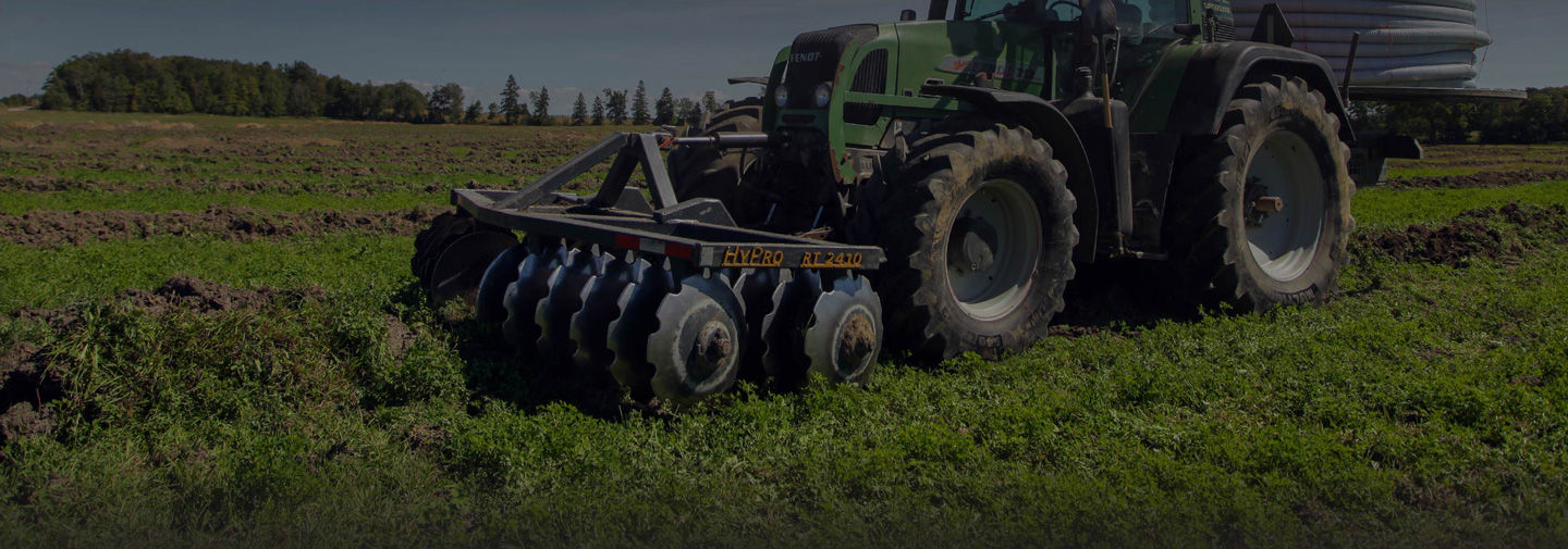 tractor with front hitch disc