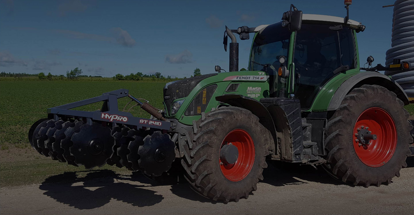 tractor with front hitch disc